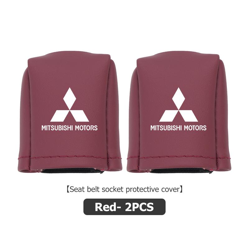 Car Seat Belt Buckle Protective Cover Safety Belt Plug Clip Case For Mitsubishi Outlander Pajero Sport Lancer EX ASX L200