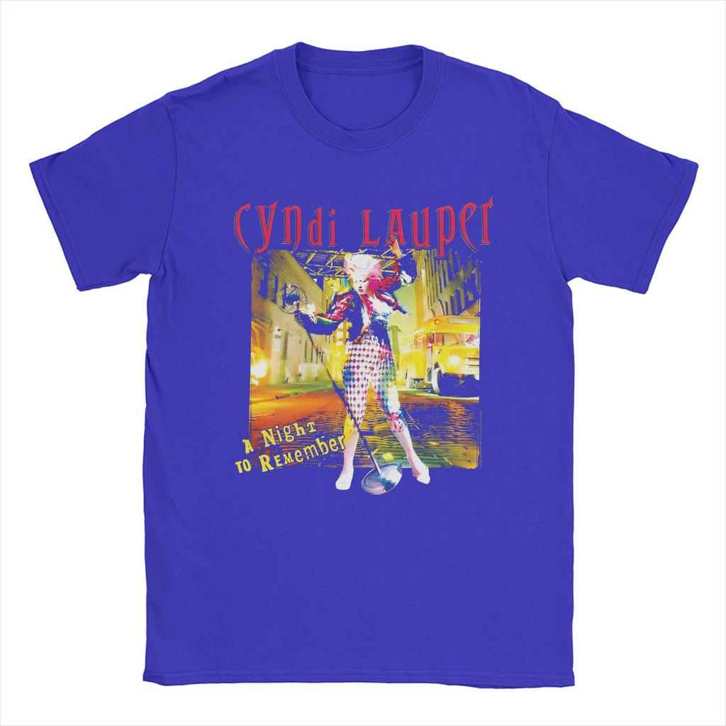 Herren Cyndi Lauper Sänger Tour T-Shirts Sie ist so ungewöhnlich Baumwollkleidung Verrückte Kurzarm Rundhals T-Shirts Einzigartige T-Shirts