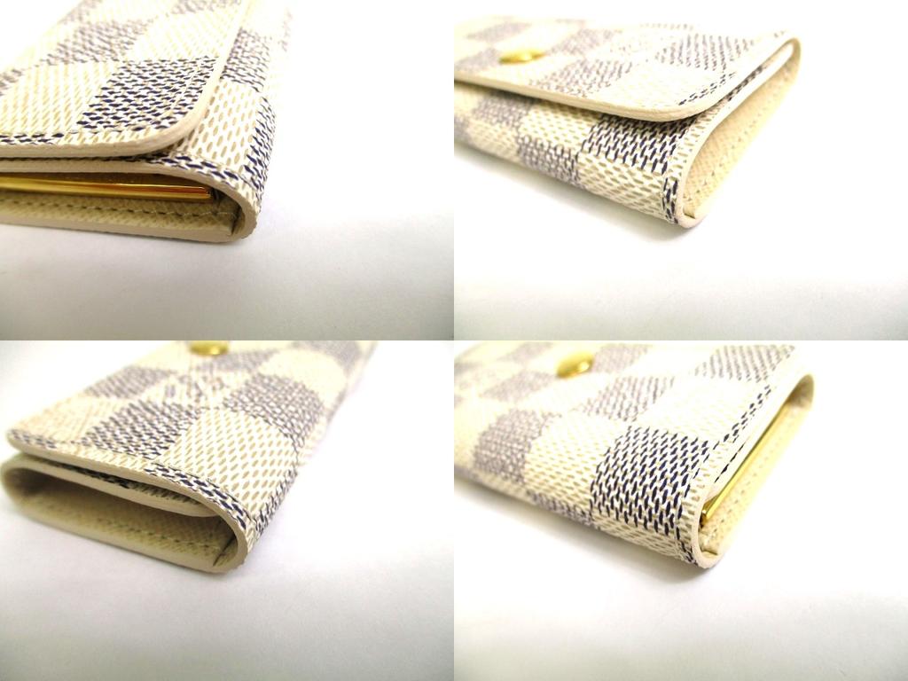 Authentic LOUIS VUITTON Damier Azur Leather Multicles 4 Key Chain #a559  Refurbished