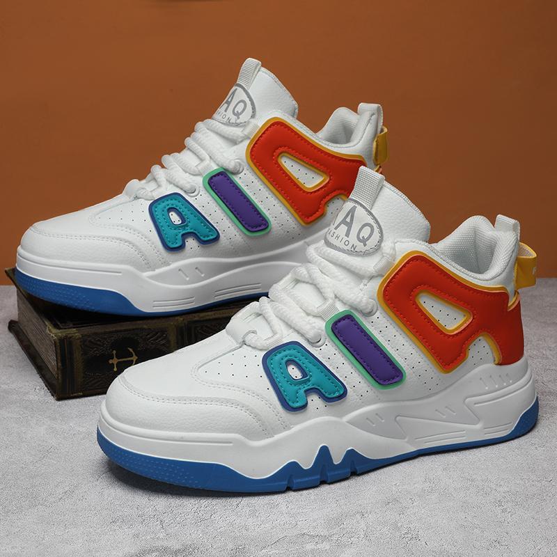 2024new High Top Sports Shoes, Men's Casual Shoes, Leather Vulcanized Fashionable Outdoor Sports Running Shoes for Men and Women