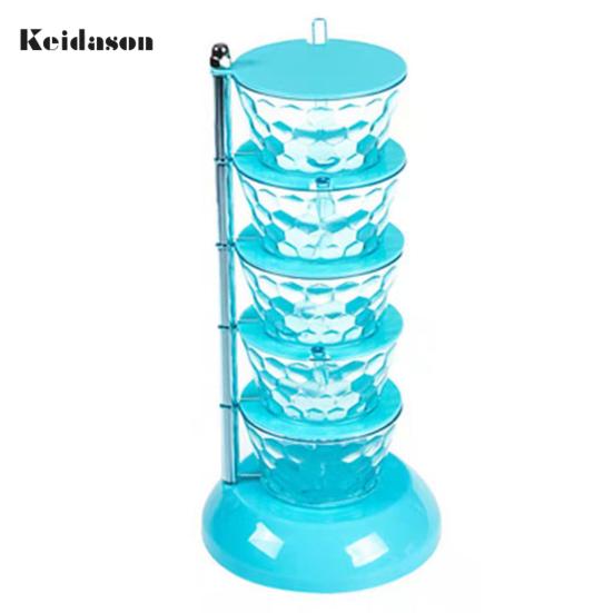Convenient Good Sealing Visible Seasoning Jar Rotating Design Box Kitchen Accessories