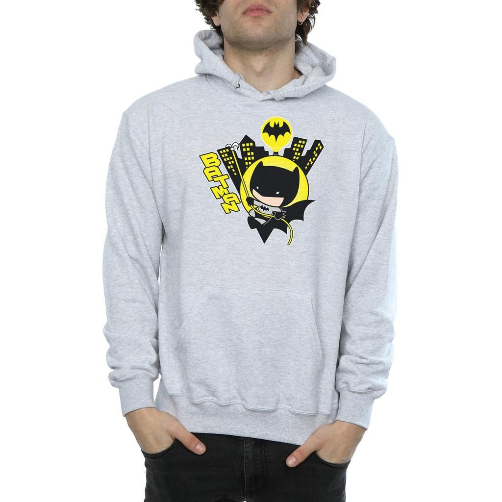 DC Comics Mens Chibi Batman Swinging Hoodie