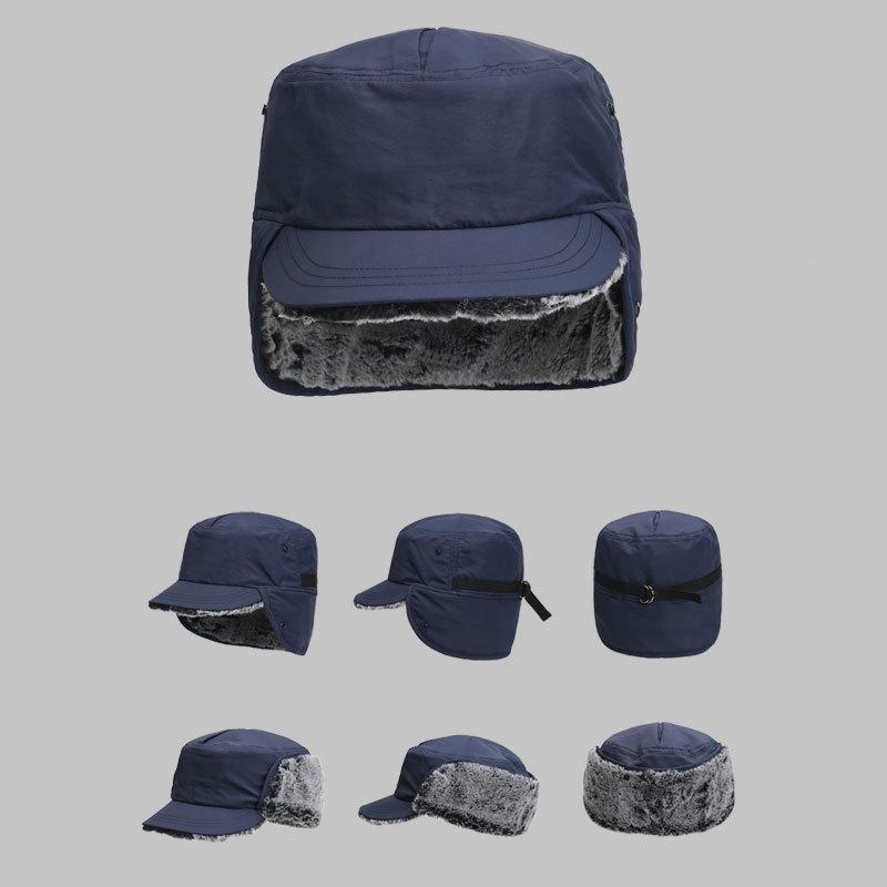 Winter Trapper Hat: Windproof Military-Style with Velvet Ear Protection for Men & Women