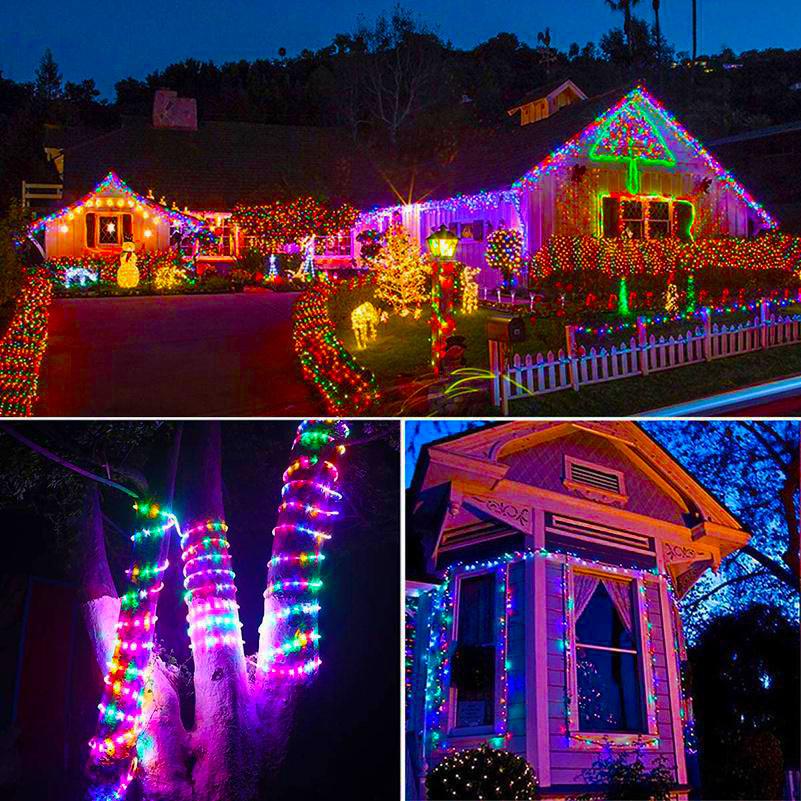 4Pack 400 LED Solar Light Outdoor Lamp String Lights For Holiday Christmas Party Waterproof Fairy Lights Garden Garland