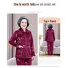 Women's Winter Warm Flannel Pajamas Set for Middle-Aged and Elderly - Cozy Granny Home Wear for Autumn and Winter