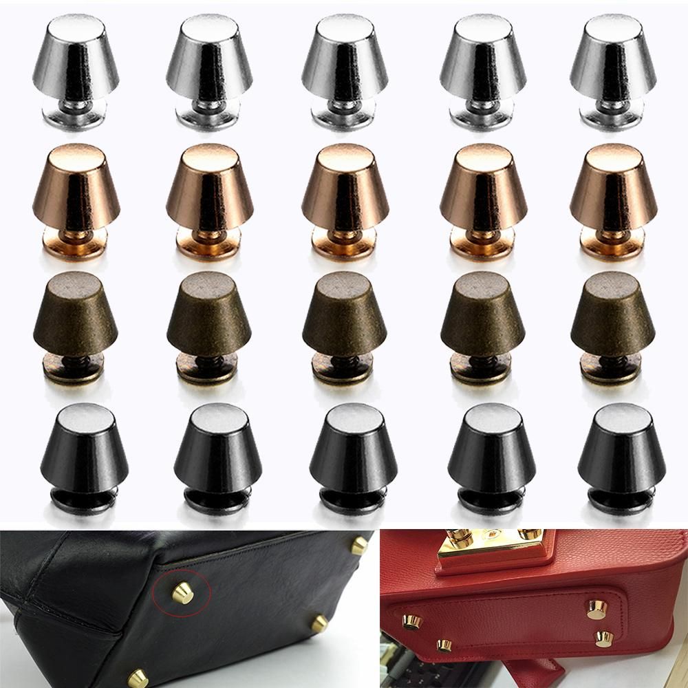 10set/bag 10/12mm Punk Leather Craft Cloth Button Clothes/Bag/Shoes Strap Rivets Bucket Dome Solid Nail Bolt Round Head Screws