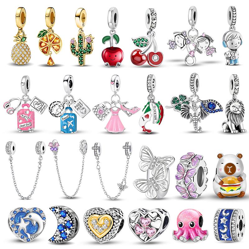 New Copper Dolphin Suitcase Elephant Charm Pendant For Women Diy Bracelets High Quality Personalized Fine Jewelry