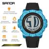 Sanda Multifunctional Waterproof Luminous Electronic Watch for Students – Unisex with Raise Hand Light Feature.
