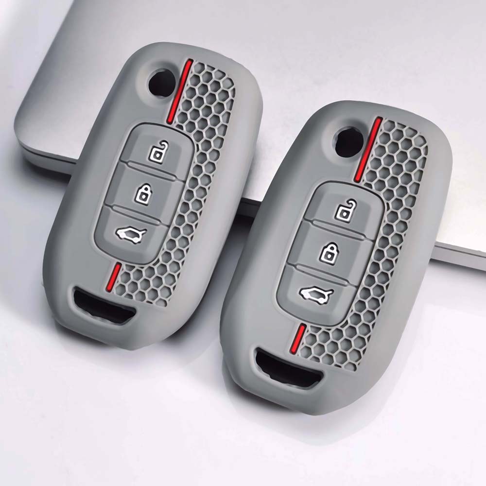 Silicone Car Key Case Cover Fit for Renault Kadjar Koleos Megane Captur Clio Kangoo Fit for Dacia Duster Logan Sandero Flip
