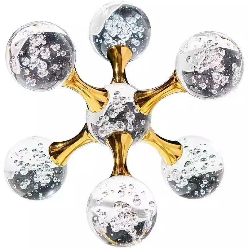 Molekülmodell Glas Kristall Legierung Material Schreibtischornamente Dekorative Ornamente Moderne Handwerkskunst Skulptur Heimdekoration