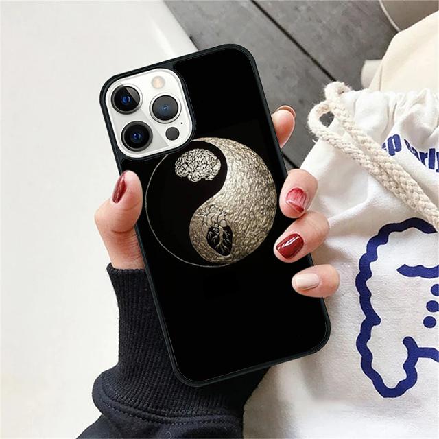 Graffiti Yin Yang Silicon Coque Shell For iPhone 17 Air 15 16 14 13 12 Pro Max 11 Pro Max Plus Phone Case Cover