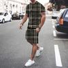 Summer Street Men's Daily Casual Fashion Loose Comfort Short Sleeve Outdoor Trend Sports Shorts Novelty Stripe Printing