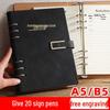 Hao Gong Bang Electroplated Loose-Leaf Meeting Notebook
