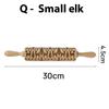 Wooden Christmas Rolling Pins Rock Snowflake Elk Embossing Baking Tool Cookies Biscuit Fondant Cake Patterned Roller Dropship