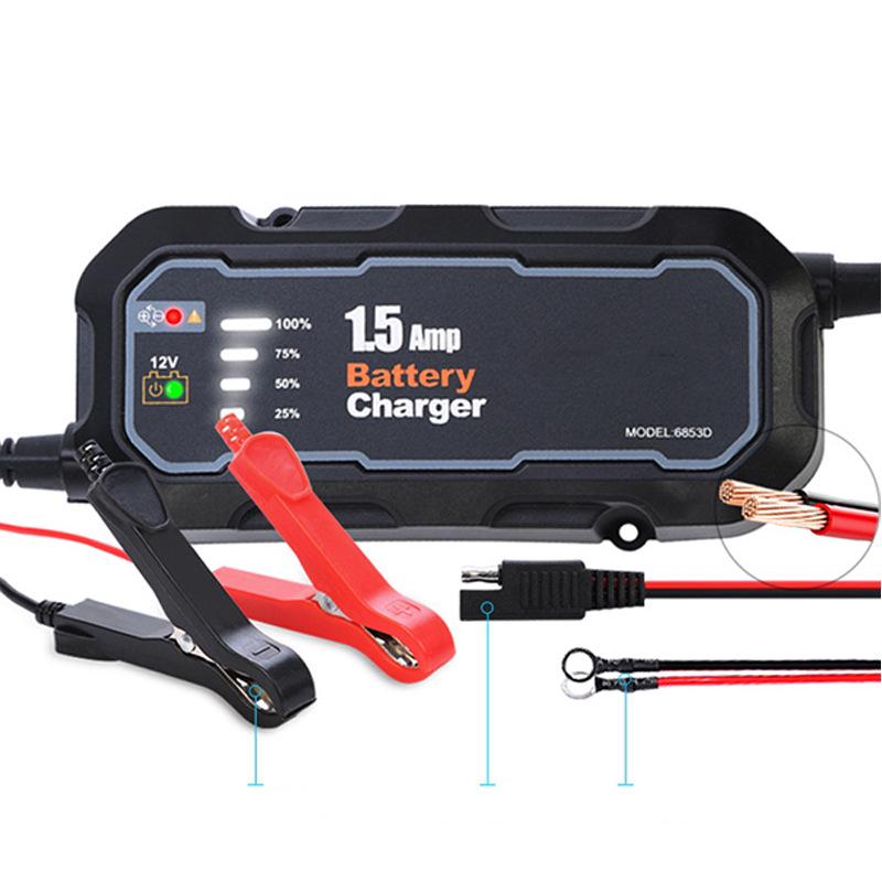 12V Intelligent Repair Lead-Acid Battery Charger for Cars & Motorcycles, 150mA