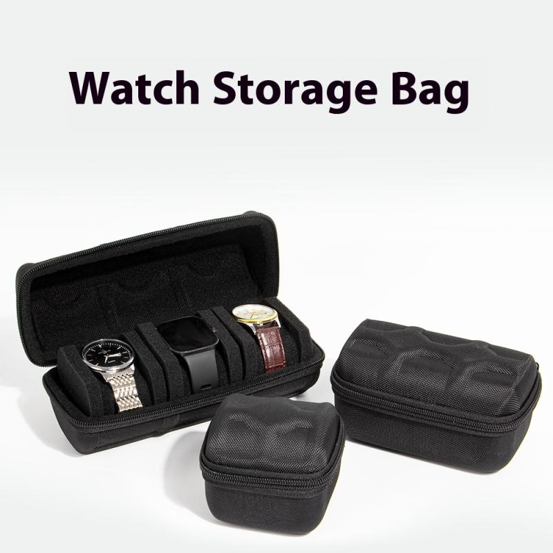 Cutie Portabilă de Depozitare Ceasuri Rezistentă la Apă Cu Fermoar Unic Husă de Transport pentru Călătorie Geantă de Depozitare Eva pentru Smartwatch Organizator Ceas de Mână