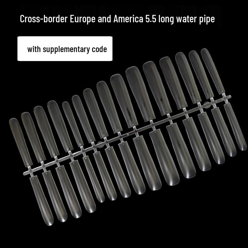 

Европейские и американские очень длинные прямоугольные прозрачные типсы для ногтей - Накладные ногти с полным покрытием