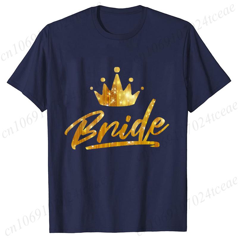 Team Bride TShirt Woman Bachelorette Single Farewell Party Blouses Bridal Shower Wedding Tops Casual ONeck Short Sleeved Tees