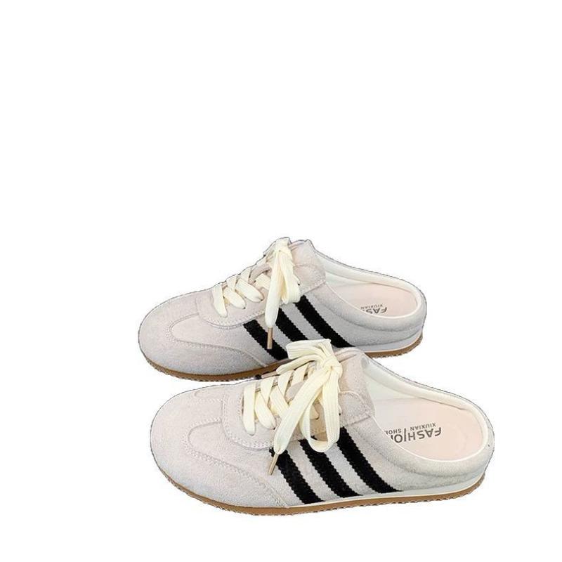 Baotou Slippers, Women Wear Red Heelless Size 34 Soft-soled Pregnant Women's Half Slippers Outside Summer.