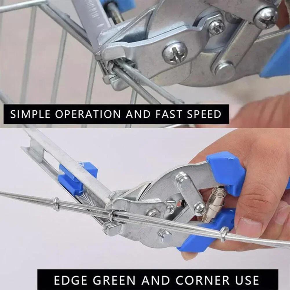 Animal Cage Ring Plier M Type Nailer Wire Ringer Fastener Stapler With 600 Clips Chicken Mesh Cage Wire Fencing Caged Pliers