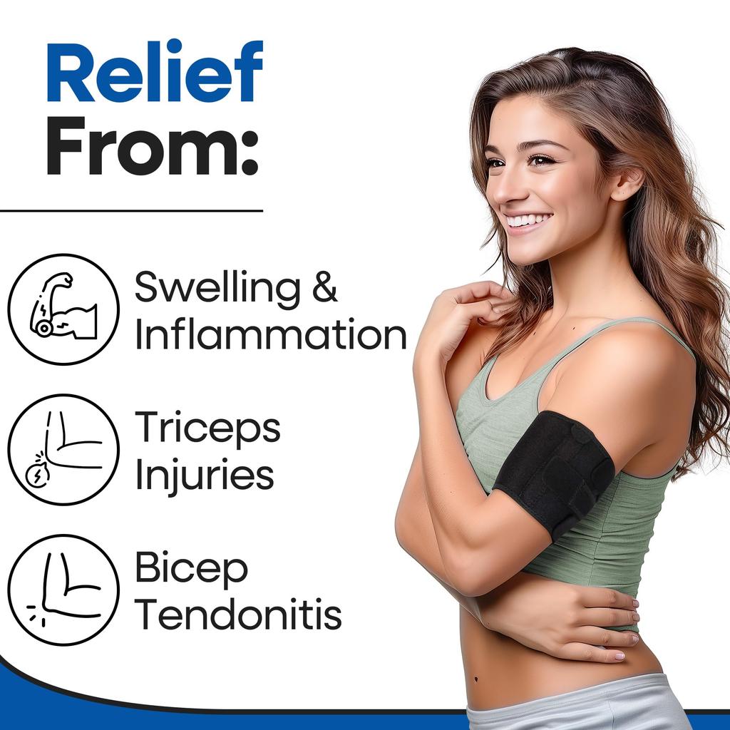 Armstrong Amerika Upper Arm Tendonitis Brace Compression Sleeve Triceps and Biceps Muscle Support for Upper Arm Tendonitis Pain Relief or Biceps