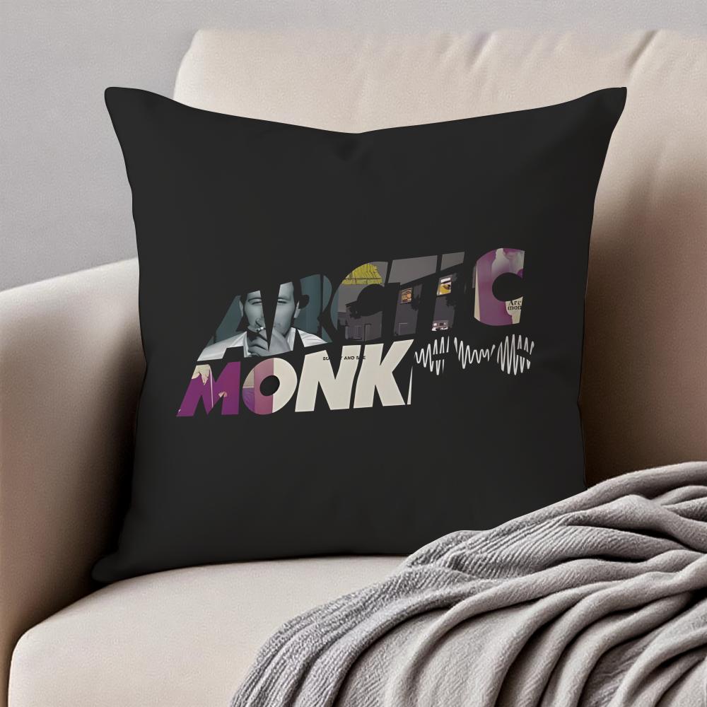 Fashion Cool A-Arctic Monkeys Band Iconic Cushion Cover Pillowcase Anti-Dustmite Invisible Zipper Short Plush Sofa Cushion