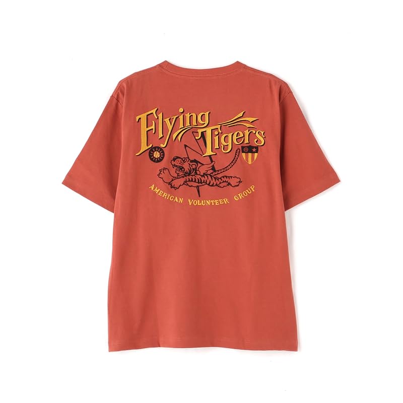 

[Avirex] WEB&DEPOT limited EMBROIDERY T-SHIRT FLYING TIGERS embroidery T-shirt flying tigers men s M 100 red 783-3934023
