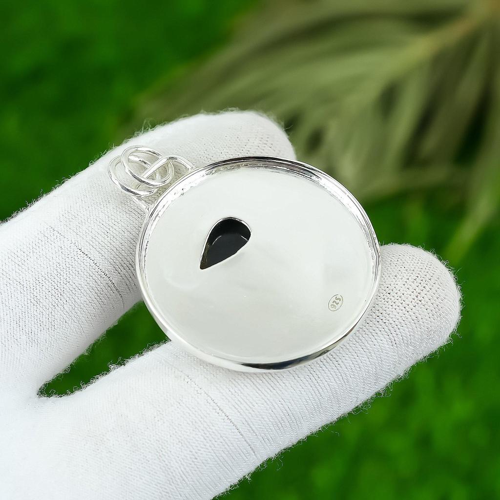 Birthday Gift For Her Natural Nellite Gemstone Pendant 925 Sterling Silver