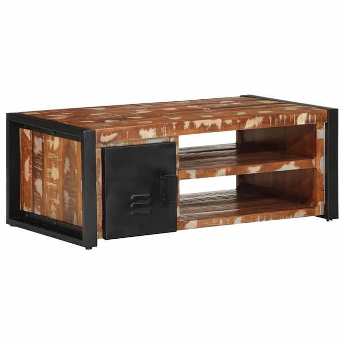 VidaXL Coffee Table Multicoloured 90x50x36 Cm Solid Reclaimed Wood, Side Table, Living Room Table, Accent Table, End Table 4013554