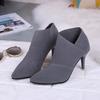 Boots Women's New Women's Boots European and American Style Pointed Toe Pullover Martin Boots Women's Thin Heel High Heel Short Boots Women