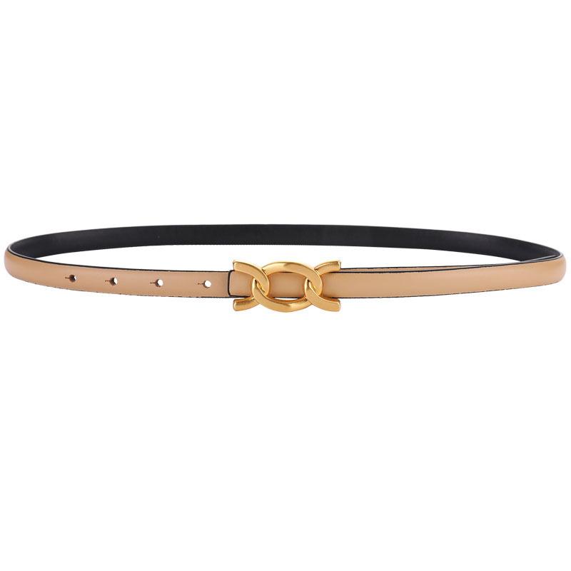 Leather Belt Women'S Fashion Decorative Coat Dress Trendy Fashion Black Thin Belt Hair