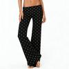 Pantaloni da Lounge a Zampa d'Elefante Slim Fit a Righe e Pois da Donna Pantaloni Casual Sportivi per Yoga Vita Comoda