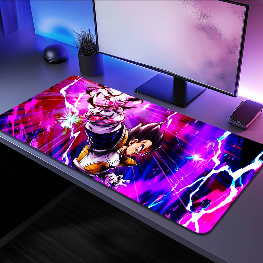 Large Desk Mat Keyboard Ergonomic Dragon Ball Anime Vegeta Mousepad Office Rubber PC Non-slip Anti-fray Home Custom Game