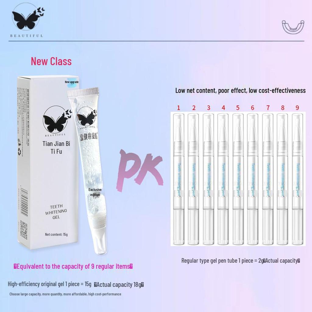 Tooth Whitening Gel with Brush Head for Oral Care