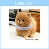 Cute Lace Scarf Pomeranian Plush Doll Children Companion Toy For Kids Comfort And Sleep
