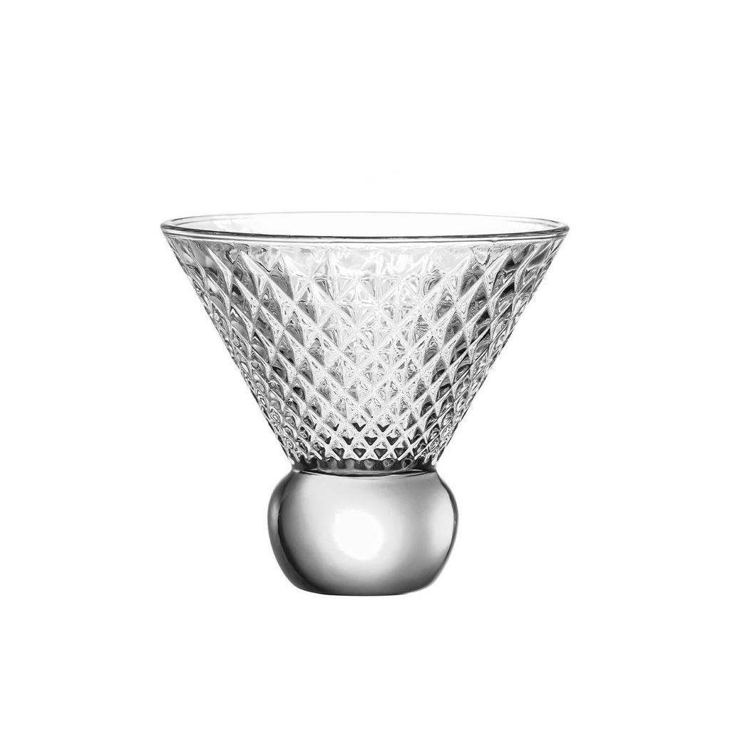 Faceted Japanese Martini Glass - Stylish Cocktail & Ice Cream Cup