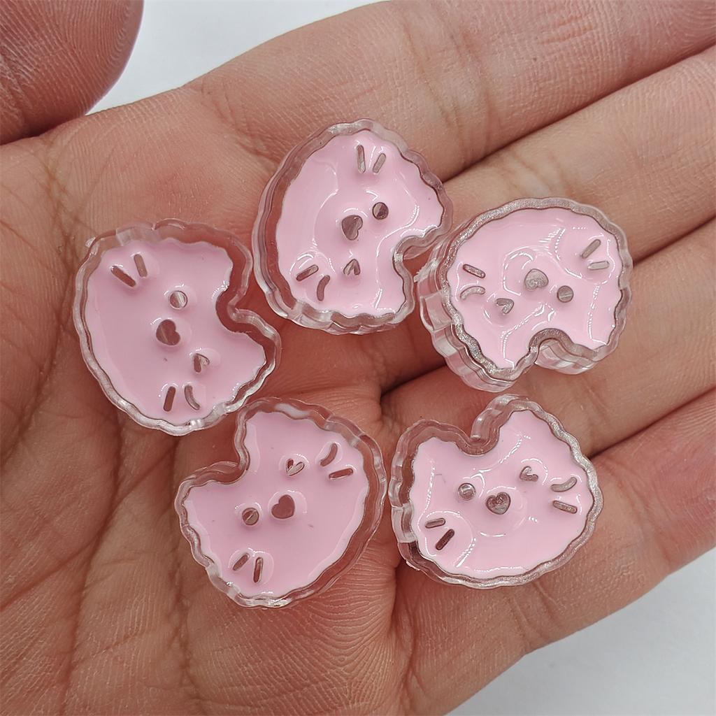 20 ks náhrdelník náramek DIY ruční výroba smaltovaných koček pro děti dívky roztomilé ručně vyráběné kouzlo průhledné korálky šperky doplňky