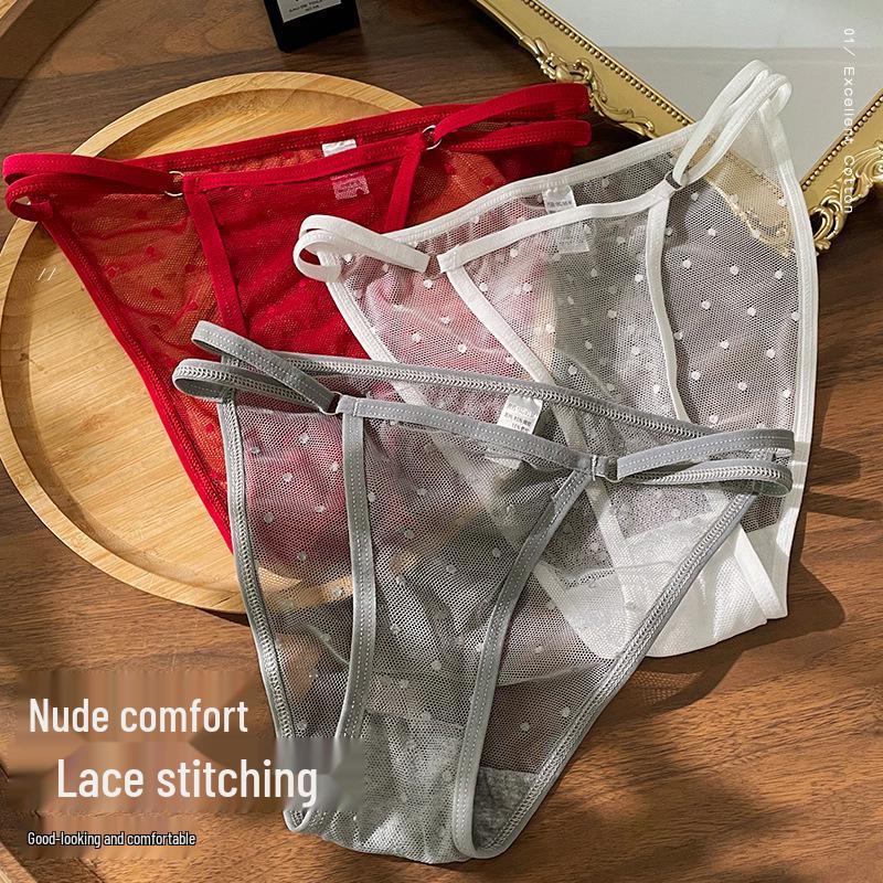 Sexy Mesh-Spitzen-G-String-Tanga für Damen - Durchsichtige Verführung Lingerie