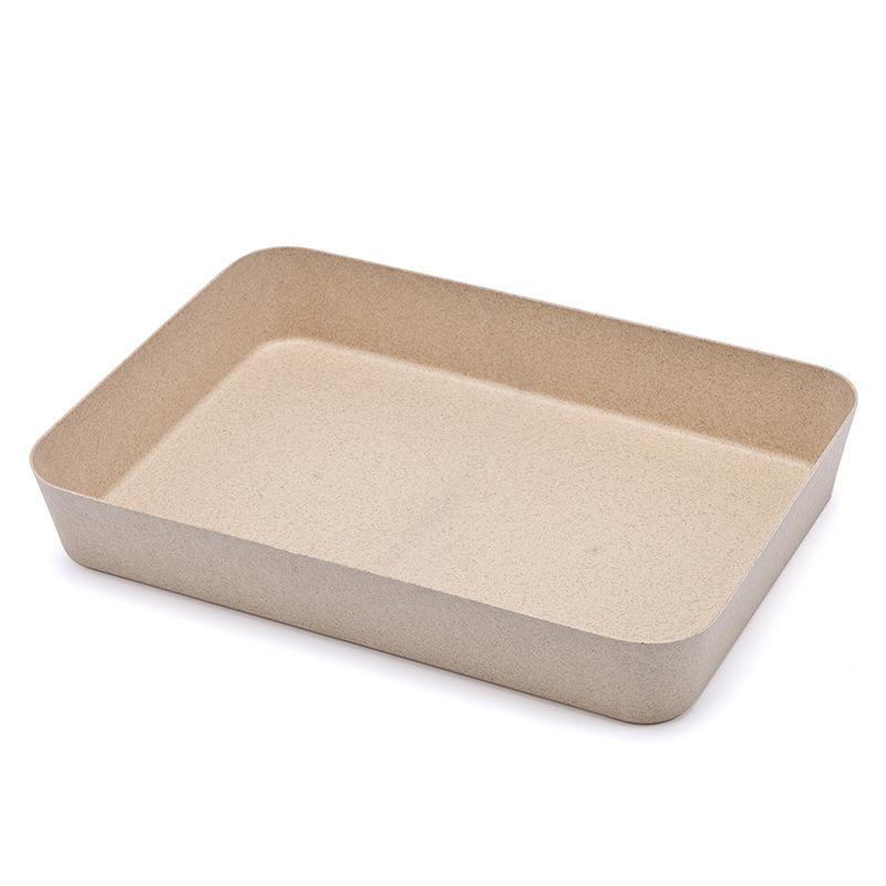 Wheat Straw Drawer Storage Compartment Tray Built-in Partition Box In Household Cabinets Kitchen Utensil Storage