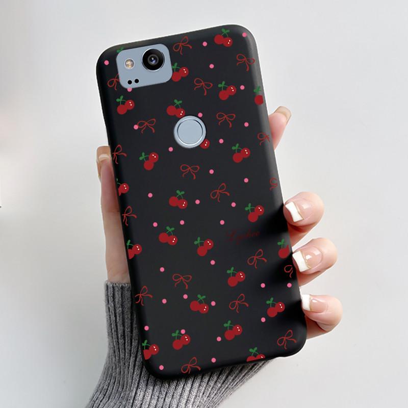 Cute Case For Google Pixel 2 / Pixel 2XL Printing Shell Pixel 1 XL Pixel1 Protective Cover Soft Silicone Cartoon Black Casing