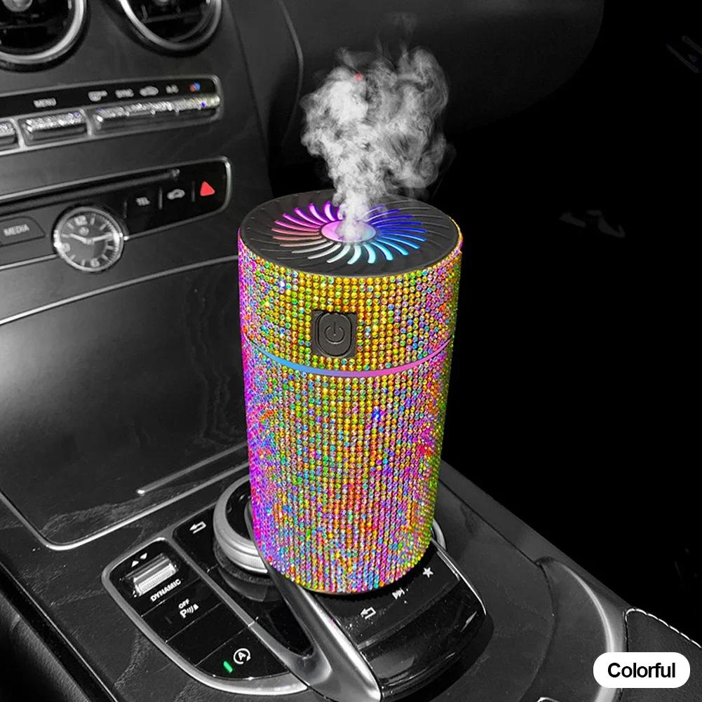 Difuzor auto de lux cu diamante umidificator cu lumină LED Purificator de aer automat Difuzor de aromaterapie Odorizant Accesorii auto