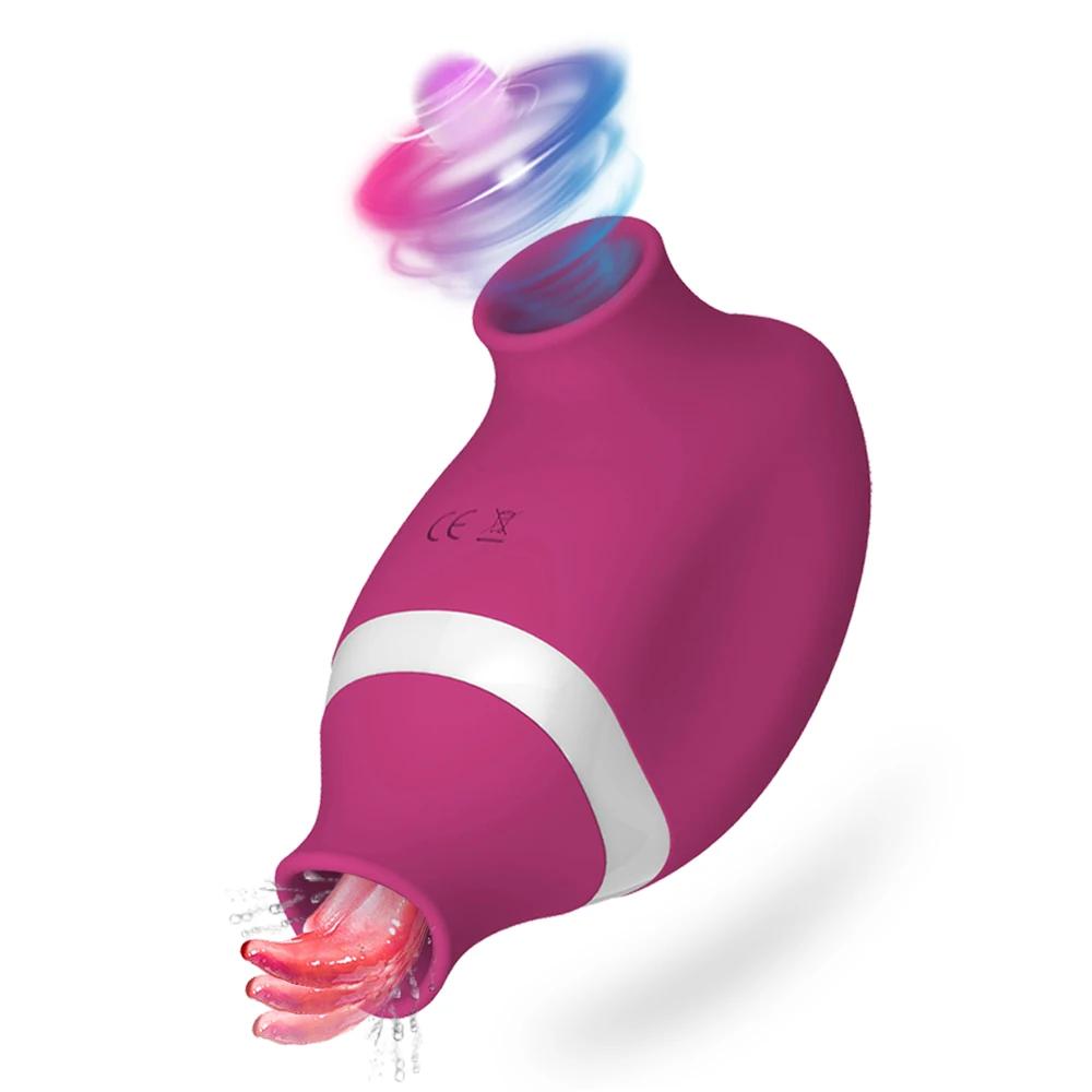 Sucking Vibrator for Women Clit Sucker Licking Dual Clitoris Stimulation Oral Nipple Massager Female Adult Sex Toy for Women