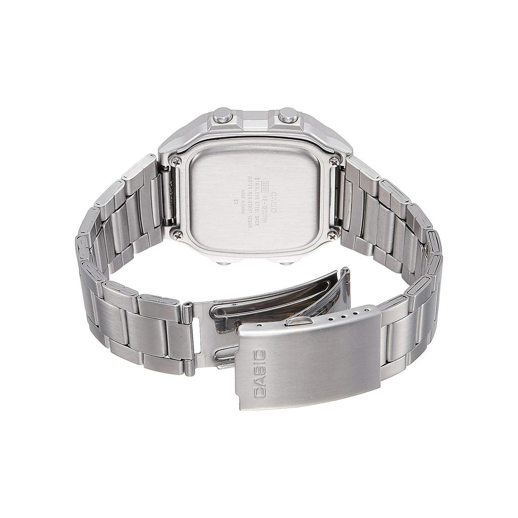 Casio Youth Series Retro Small Square Waterproof Sports Quartz Movement Stainless Steel Strap Men watches Black AE-1200WHD-1AVDF