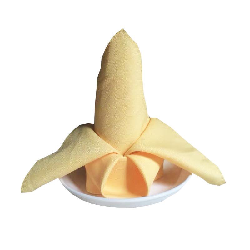 Plain Red Napkin Cloth for Hotels, Cafes, and Western Restaurants - Multipurpose Folded Flower Design