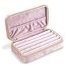 Hot Sale Luxury Velvet Ring Storage Box Custom Logo Portable Zipper Earrings Jewelry Organizer Case Travel Jewelry Box