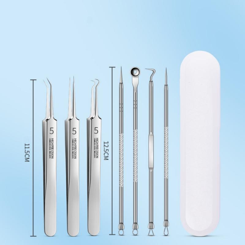 Pęseta do usuwania zaskórników Ekstraktor do trądziku Stal nierdzewna Narzędzie precyzyjne do usuwania trądziku Narzędzia do oczyszczania twarzy