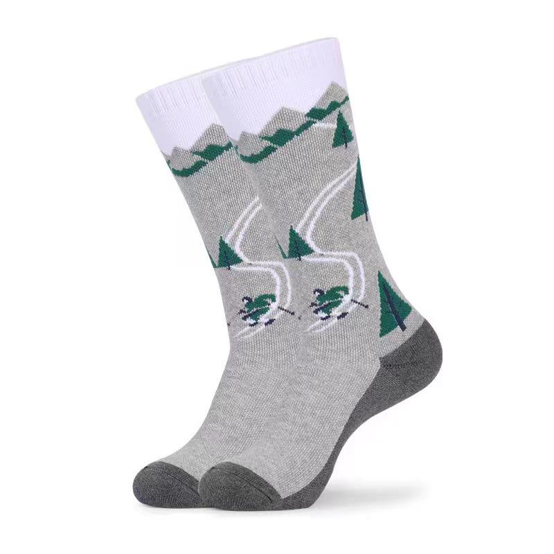 Unisex Quick-Dry Wool Ski Socks for Children and Adults - Warm, Long, and Ideal for Outdoor Sports