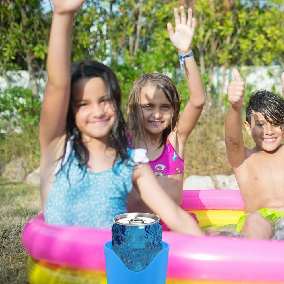 Porte-gobelets pour piscines hors sol, côté piscine, bleu