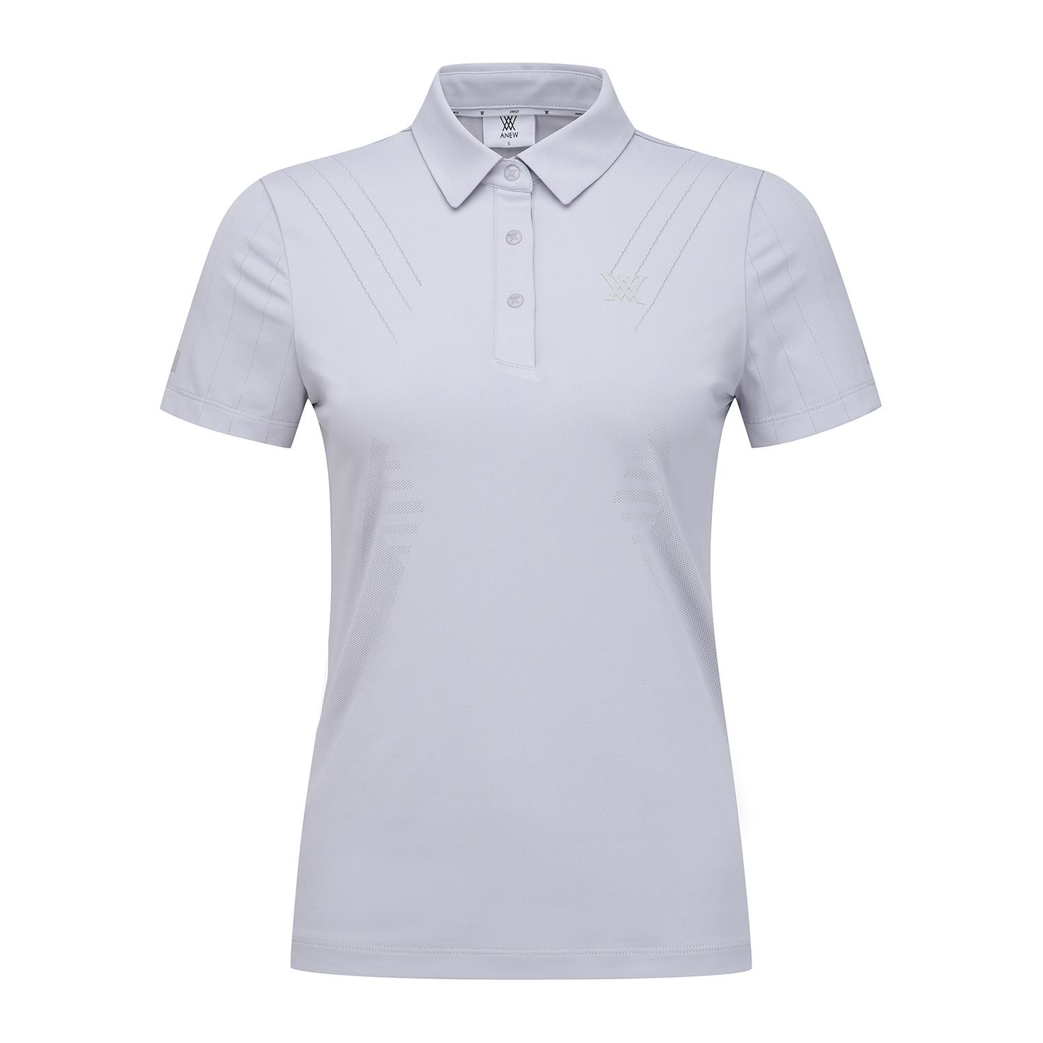 Anew Golf Women Sm Black Finish Jacquard Short T-Shirt_Cg Xs