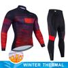2025  Winter Thermal Fleece Cycling Jersey Set Man's Long Sleeves Cycling Kits Mountain Bike Jersey Road Bike Cycling Suit